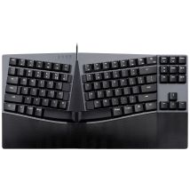 Perixx PERIBOARD-335 BL DE USB Keyboard German, QWERTZ Black Backlit, Ergonomic