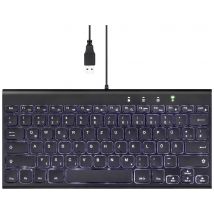Perixx PERIBOARD-429 DE USB Keyboard German, QWERTZ Black Backlit