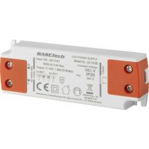 Basetech LD-12-20 LED transformer Constant voltage 20 W 1.66 A Approved for use on furniture, Overvoltage, Suitable for flammable surfaces 1 pc(s)
