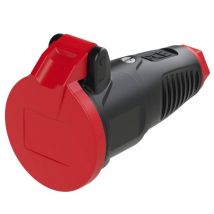 PCE 2512-sr Safety mains socket Rubber, Plastic 230 V Black, Red IP54