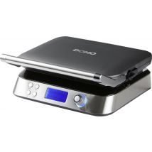 DOMO DO9219W Waffle maker with display, hinged Stainless steel