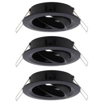 Paulmann 92487 EBL Choose Recess-mount bracket 3-piece set 10 W Black (matt)