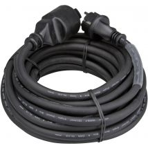 Perel EC10R25STBHQ Current Cable extension 16 A Black 10.00 m H05RR-F 3G 2,5 mm²