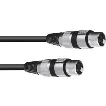 Omnitronic 3022075C XLR Adapter cable [1x XLR socket 3-pin - 1x XLR socket 3-pin] 0.15 m Black
