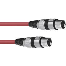Omnitronic 30220900 XLR Cable [1x XLR plug 3-pin - 1x XLR socket 3-pin] 1.50 m Red