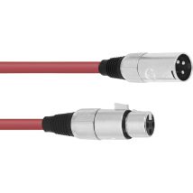Omnitronic 30220905 XLR Cable [1x XLR plug 3-pin - 1x XLR socket 3-pin] 5.00 m Red