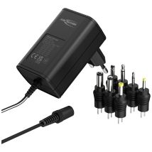 Ansmann 1201-0022 Mains PSU (adjustable voltage) 12 V DC, 9 V DC, 7.5 V DC, 6 V, 4.5 V DC, 3 V 600 mA 7.20 W