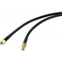 SpeaKa Professional Antennas Cable extension [1x RP-SMA plug - 1x RP-SMA socket] 2.00 m Black