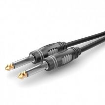 Sommer Cable HBA-6M-0030 Jack Audio/phono Cable [1x Jack plug 6.3 mm (mono) - 1x Jack plug 6.3 mm (mono)] 0.30 m Black