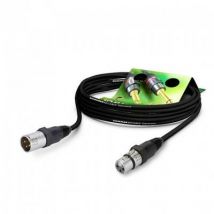 Sommer Cable GA1B-1000-SW-SW XLR Cable [1x XLR socket 3-pin - 1x XLR plug 3-pin] 10.00 m Black