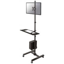 Neomounts FPMA-MOBILE1700 1-piece PC/monitor trolley 25,4 cm (10) - 81,3 cm (32) Black Swivelling, Swivelling, Tiltable