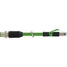 Murrelektronik 7000-44711-7960050 Sensor/actuator connector (pre-fab) M12 x 1 Plug, straight, RJ45 plug enclosure 0.50 m No. of pins (RJ): 4 1 pc(s)