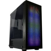 LC Power Gaming 800B Midi tower Game console casing Black Built-in lighting, Window, Dust filter