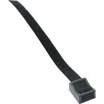 Hebotec Hook-and-loop mount for bundling , with socket, screw-on Hook and loop pad (W x H) 20 mm x 180 mm Black 1 pc(s)