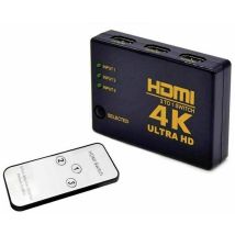 Marmitek 3 ports HDMI switch + remote control, 3D playback mode 3840 x 2160 p