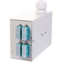 Metz Connect OpDAT REG K splice 4xSC-D (aqua), OM3,mit Crimpsplicehalter FO splice box