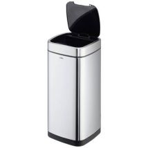 Durable 342323 342323 Garbage bin 35 Stainless steel (L x W x H) 305 x 305 x 690 mm Silver on-touch lid 1 pc(s)
