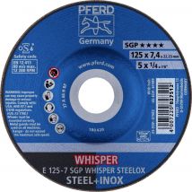 PFERD TOOLS 62212848 E 125-7 SGP WHISPER STEELOX Grinding disc (off-set) Diameter 125 mm Bore diameter 22.23 mm Stainless steel, Steel 10 pc(s)