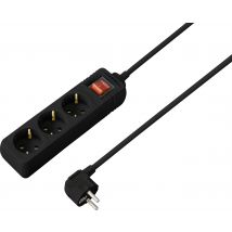 Sygonix SY-4890984 Power strip (+ switch) Black PG connector 1 pc(s)