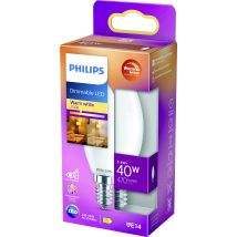 Philips LED 871951432429900 LED (monochrome) EEC D (A - G) E14 Candle shape 3.4 W = 40 W Warm white (Ø x L) 35 mm x 99 mm 1 pc(s)