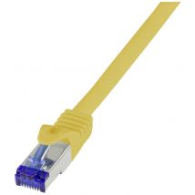 LogiLink C6A037S RJ45 Network cable, patch cable CAT 6A S/FTP 1.00 m Yellow 1 pc(s)