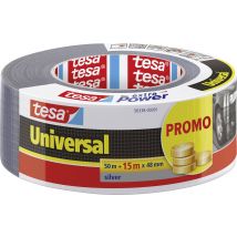 tesa UNIVERSAL 56338-00001-01 Cloth tape Silver (L x W) 65 m x 48 mm 1 pc(s)