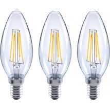 Sygonix SY-4945174 LED (monochrome) EEC E (A - G) E14 Candle shape 4 W = 40 W Warm white (Ø x H) 35 mm x 100 mm 3 pc(s)