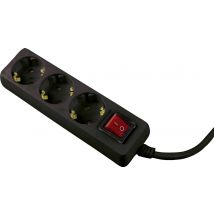 AS Schwabe 11392 Power strip (+ switch) Black PG connector 1 pc(s)
