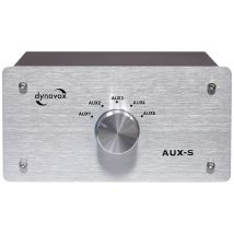 Dynavox AUX-S RCA audio switch Steel casing Silver