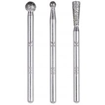 Wolfcraft 5988000 Diamond grinding point set, ball and cone-shaped, 3-piece 1 Set
