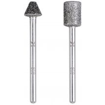 Wolfcraft 5989000 Diamond grinding pencil set, cylindrical and tapered, 2-piece 1 Set