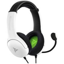 PDP 049-015-EU-WH Gaming Over-ear headset Corded (1075100) Stereo White Microphone noise cancelling, Noise cancelling Microphone mute