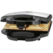 Clatronic ST 3778 Sandwich toaster Non-stick coating Stainless steel, Black