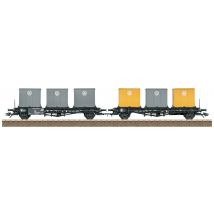 TRIX H0 24161 H0 Container-Transport wagon-Pair of Laabs of DB