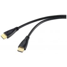 SpeaKa Professional HDMI Cable HDMI-A plug, HDMI-A plug 0.50 m Black SP-10133276 4K UHD, Audio Return Channel HDMI cable