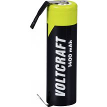 VOLTCRAFT A ULF Non-standard battery (rechargeable) AA U solder tab, High current loading NiMH 1.2 V 1400 mAh