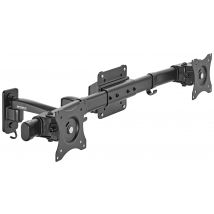 SpeaKa Professional SP-TVM-512 2x Monitor wall mount 33,0 cm (13) - 68,6 cm (27) Black Rotatable, Tiltable, Swivelling
