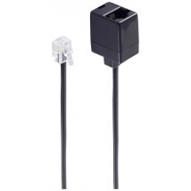 Shiverpeaks Western Cable extension [1x RJ11 6p4c plug - 1x RJ11 6p4c socket] 6 m Black