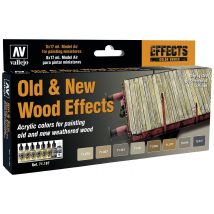 Vallejo 71187 Model tain tint Light brown, Golden-brown, Sand, Wood, Concrete grey, Sand grey, Dark grey 8 pc(s)