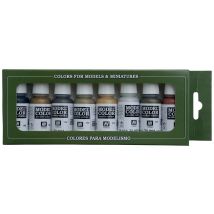 Vallejo 70118 Model tain tint Gun metal, Brass, Gun metal grey, Distressed gold, Gold, Silver, Bronze, Copper 8 pc(s)