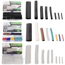 Quadrios 22CA143 Heatshrink set Black, Red, Yellow, Blue, Green, Transparent Shrinkage:3:1 1 Set
