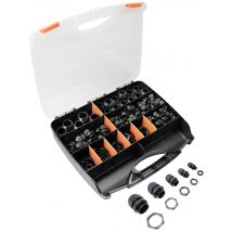 Quadrios 2102CA110 Cable gland set PA66 Black (RAL 9005) 1 Set