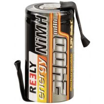 Reely Scale model single-cell battery NiMH Sub-C 1.2 V 2400 mAh with solder lugs