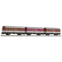Liliput L260153 N 3-piece set covered freight carriages of NVAG