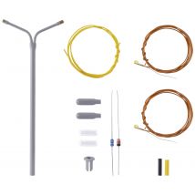 Viessmann Modelltechnik TT Whip-type lamp post Double Assembly kit 6923 1 pc(s)