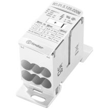Finder 9D.01.5.125.0206 Splitter White 8-pin 16 mm² 125 A 1000 V AC, 1500 V DC Conductor type = L, N, PE
