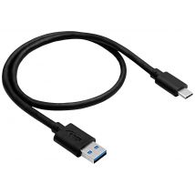 Akyga USB cable USB-A plug, USB-C® plug 1.00 m Black AK-USB-15