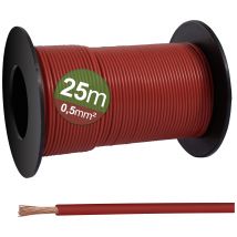Quadrios 23CW024 Wire 0.5 mm² Red 25 m
