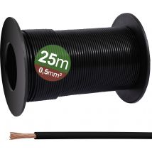Quadrios 23CW025 Wire 0.5 mm² Black 25 m