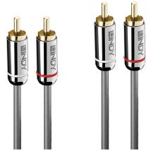 LINDY 35349 RCA Audio/phono Cable [2x RCA plug (phono) - 2x RCA plug (phono)] 10 m Anthracite
